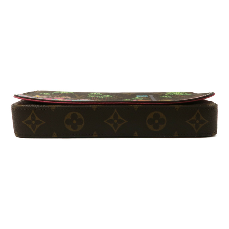 LOUIS VUITTON Monogram Hollywood Xmas Felicie Pochette鏈帶肩背袋-3