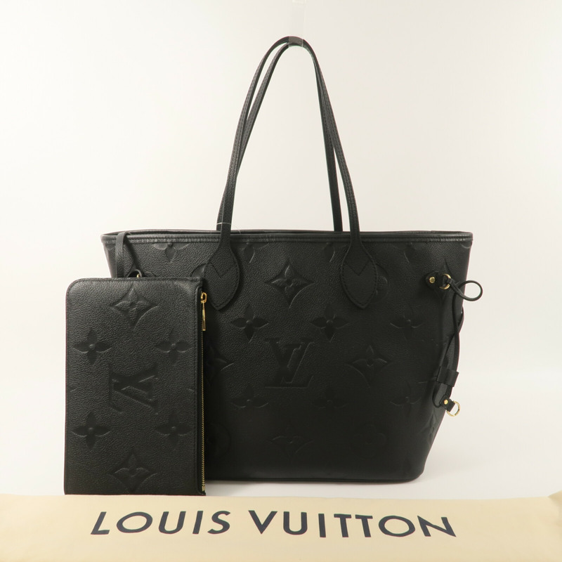 LOUIS VUITTON Monogram Empreinte Neverfull MM手挽袋-11