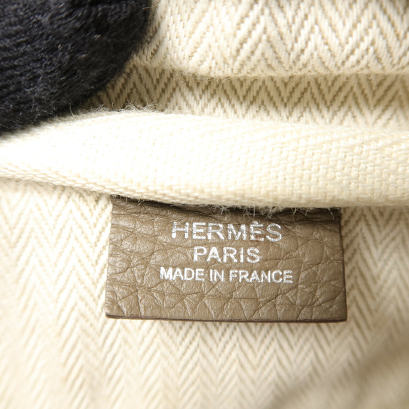 HERMES Togo皮革Victoria 35手挽袋Etoupe-5