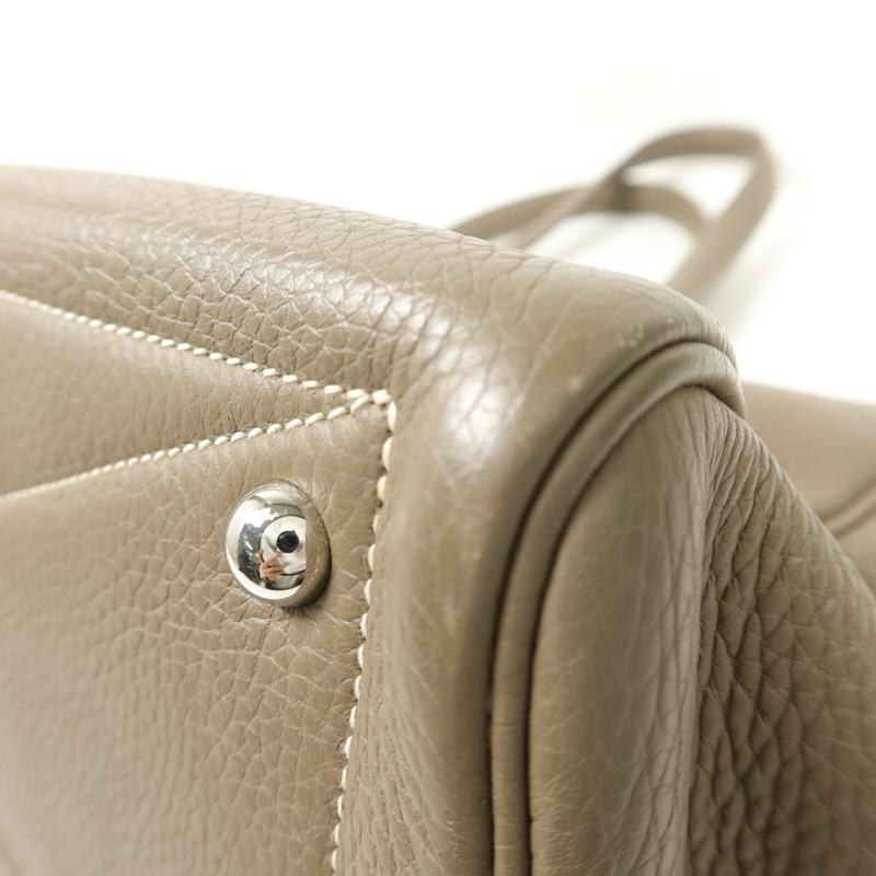 HERMES Togo皮革Victoria 35手挽袋Etoupe-14