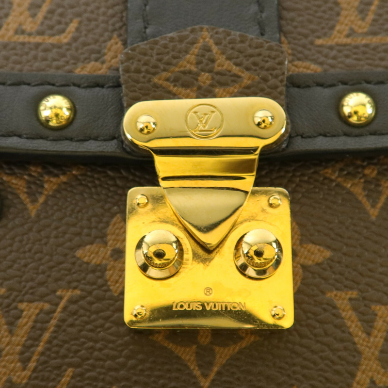 LOUIS VUITTON Monogram Vertical Trunk鏈帶肩背袋-7