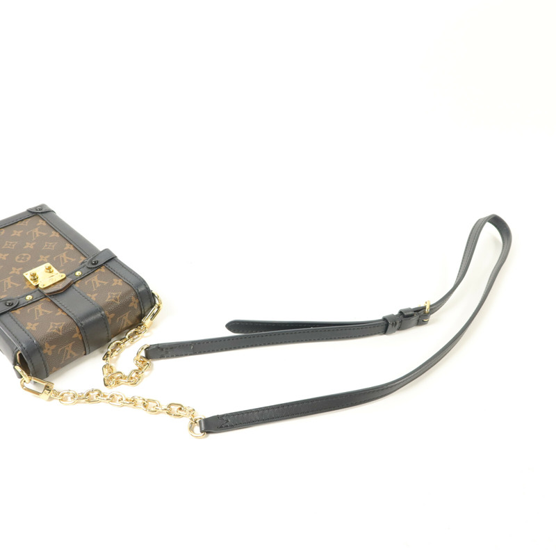 LOUIS VUITTON Monogram Vertical Trunk鏈帶肩背袋-8