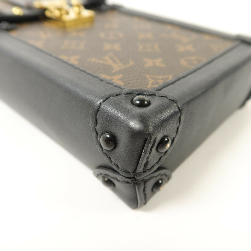 LOUIS VUITTON Monogram Vertical Trunk鏈帶肩背袋-9