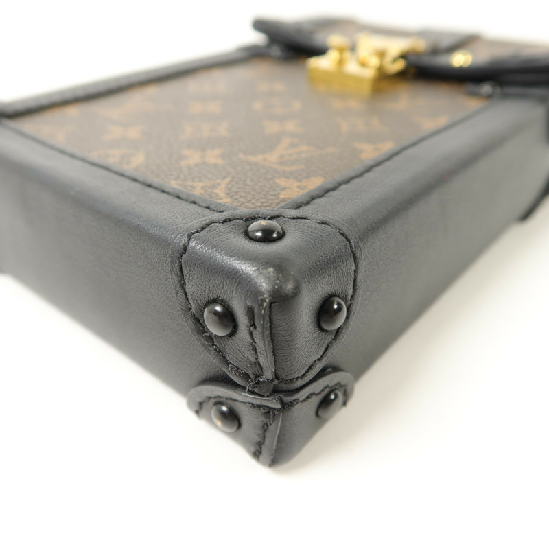 LOUIS VUITTON Monogram Vertical Trunk鏈帶肩背袋-10