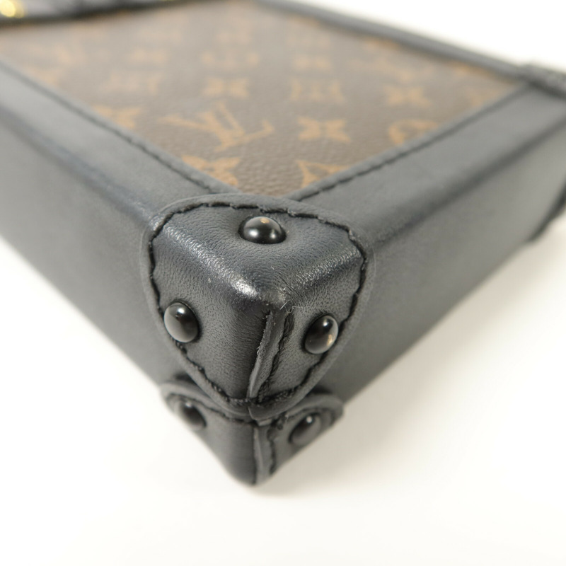 LOUIS VUITTON Monogram Vertical Trunk鏈帶肩背袋-11