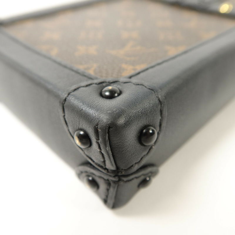 LOUIS VUITTON Monogram Vertical Trunk鏈帶肩背袋-12
