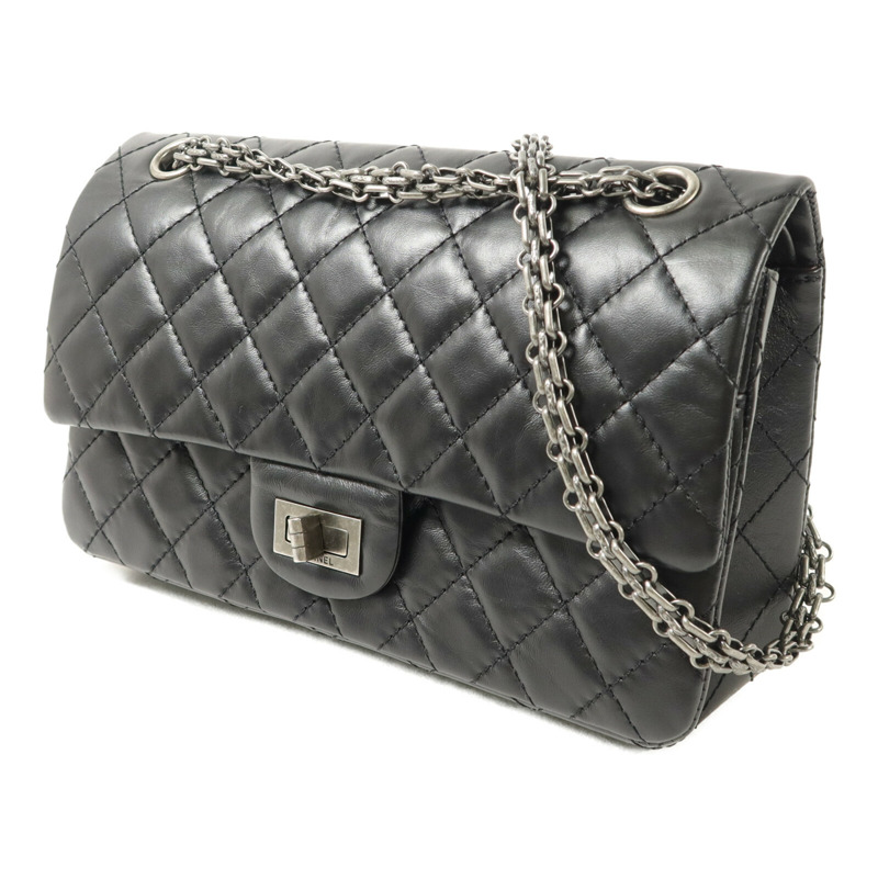 CHANEL 牛皮皮革2.55 Small鏈帶手挽肩背兩用袋-1