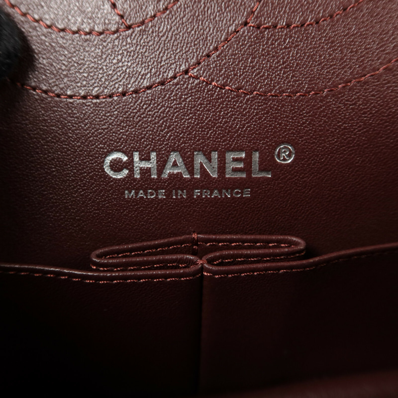 CHANEL 牛皮皮革2.55 Small鏈帶手挽肩背兩用袋-5
