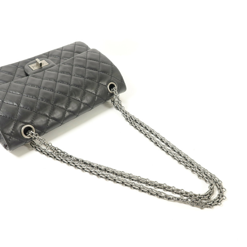 CHANEL 牛皮皮革2.55 Small鏈帶手挽肩背兩用袋-7