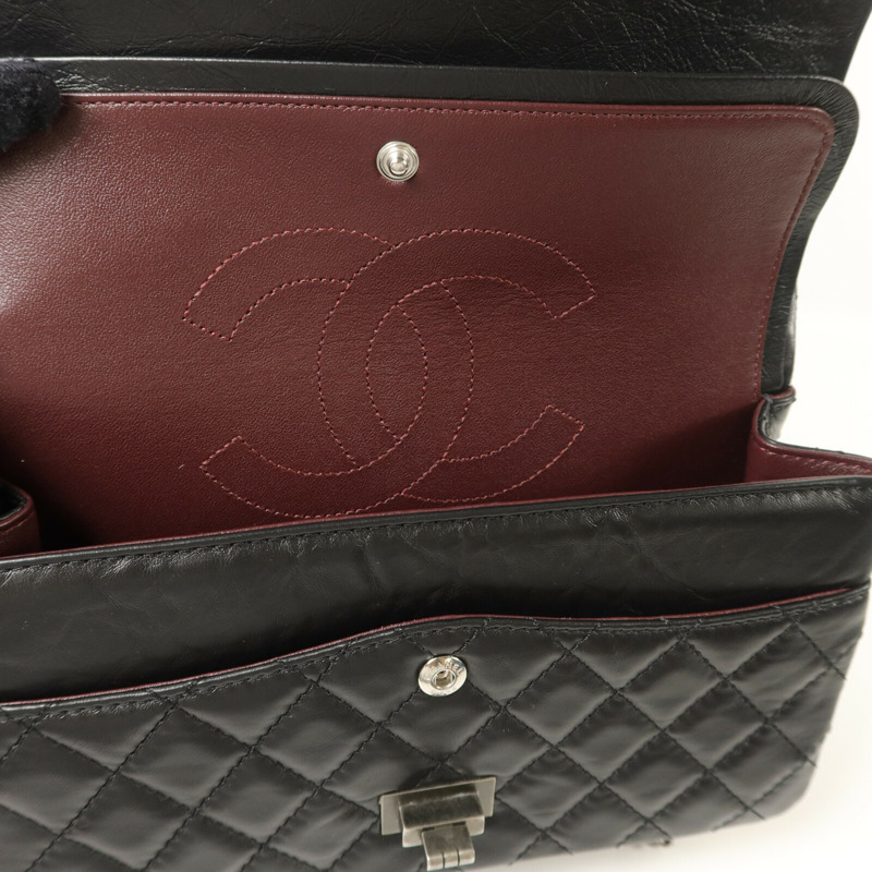 CHANEL 牛皮皮革2.55 Small鏈帶手挽肩背兩用袋-13