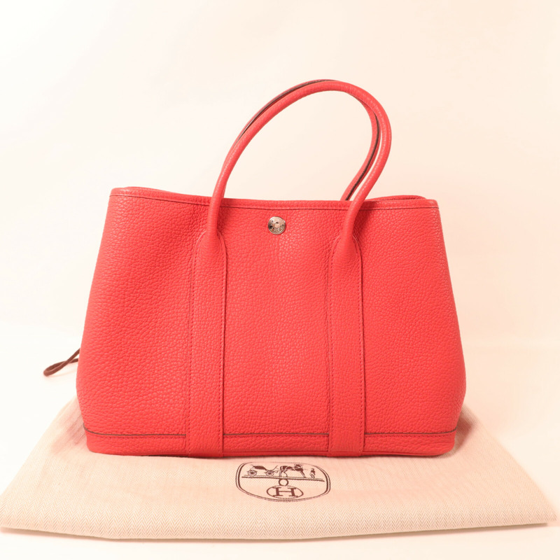 HERMES Clemence皮革Garden Party TPM手挽袋Bougainvillier-9