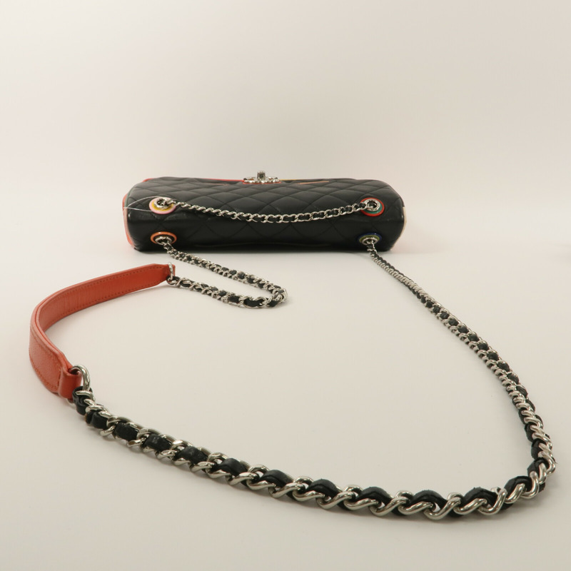CHANEL 牛皮皮革Flap Bag Cuba鏈帶肩背袋-8