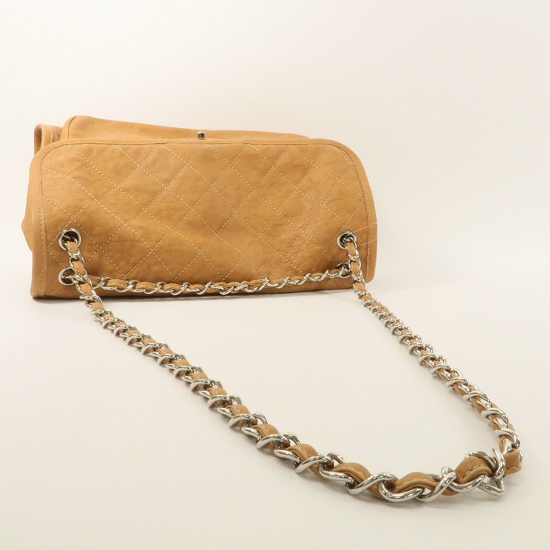 CHANEL 牛皮皮革Chain Shoulder鏈帶肩背袋-9