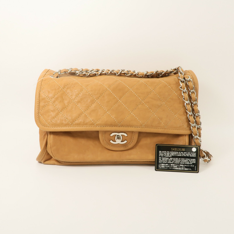 CHANEL 牛皮皮革Chain Shoulder鏈帶肩背袋-10