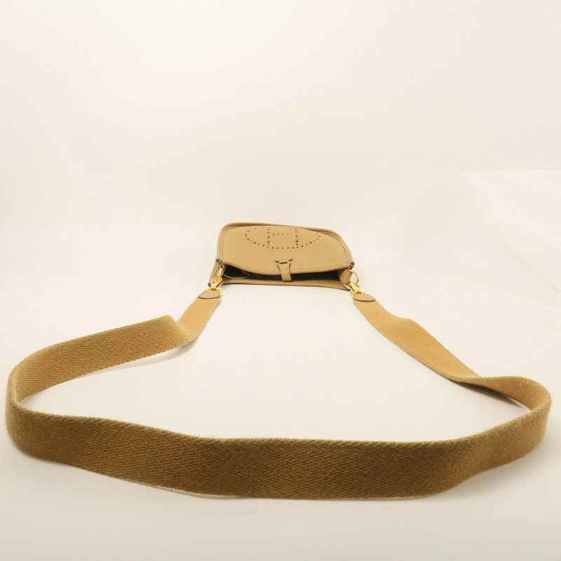 HERMES Clemence皮革Evelyne TPM肩背袋Biscuit-8