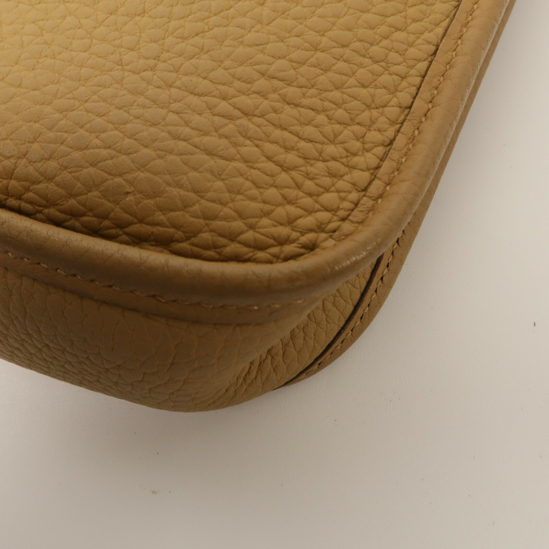 HERMES Clemence皮革Evelyne TPM肩背袋Biscuit-12