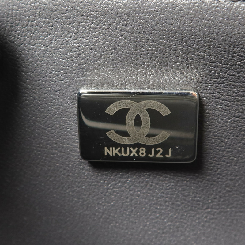 CHANEL 牛皮皮革Mini 2.55鏈帶手挽肩背兩用袋-6
