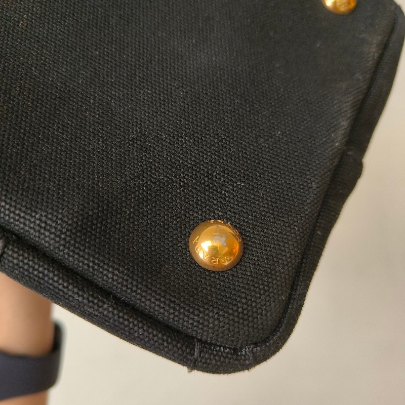 ‼️母親節狂降🫅‼️（原$17800）只到5/10⏰【8成新】㊣✨PRADA✨普拉達 黑灰色 牛仔布 兩用 手提包 肩背包 斜背包 /二手包/二手精品🌳二手樹屋🌳-12