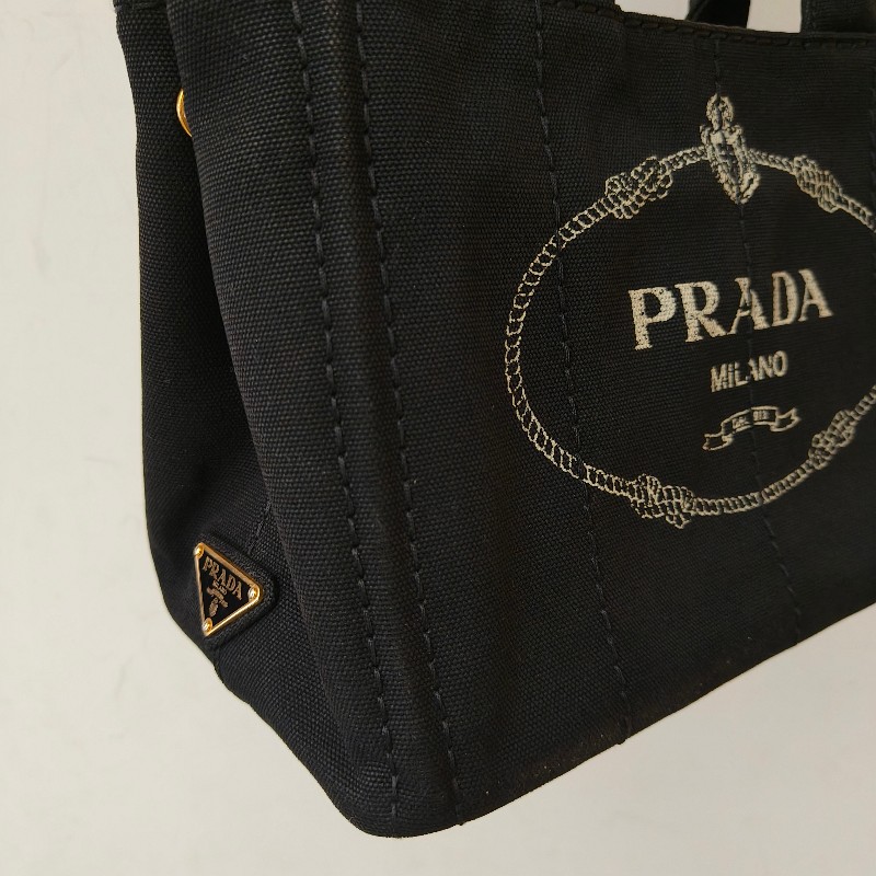 ‼️母親節狂降🫅‼️（原$17800）只到5/10⏰【8成新】㊣✨PRADA✨普拉達 黑灰色 牛仔布 兩用 手提包 肩背包 斜背包 /二手包/二手精品🌳二手樹屋🌳-13