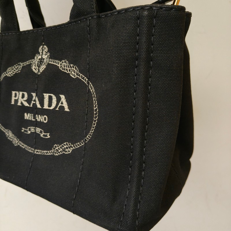 ‼️母親節狂降🫅‼️（原$17800）只到5/10⏰【8成新】㊣✨PRADA✨普拉達 黑灰色 牛仔布 兩用 手提包 肩背包 斜背包 /二手包/二手精品🌳二手樹屋🌳-15