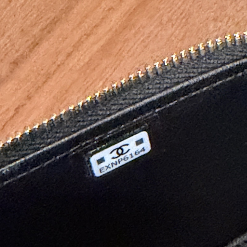 99成新｜CHANEL VANITY A CHAINE 荔枝皮長盒子/黑金-9