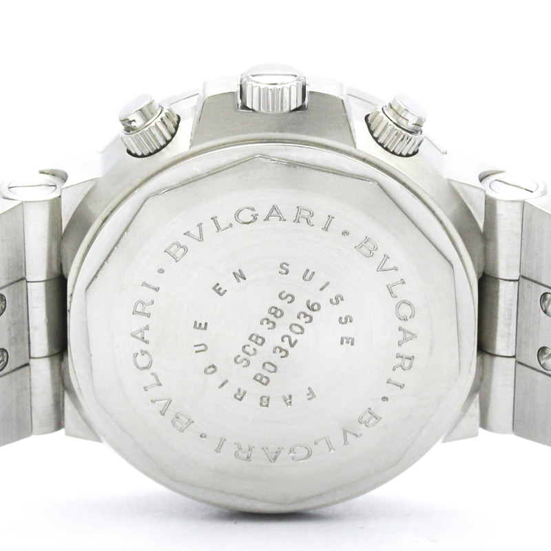 寶格麗 Diagono Scuba 潛水計時碼錶精鋼自動腕錶 SCB38S-5