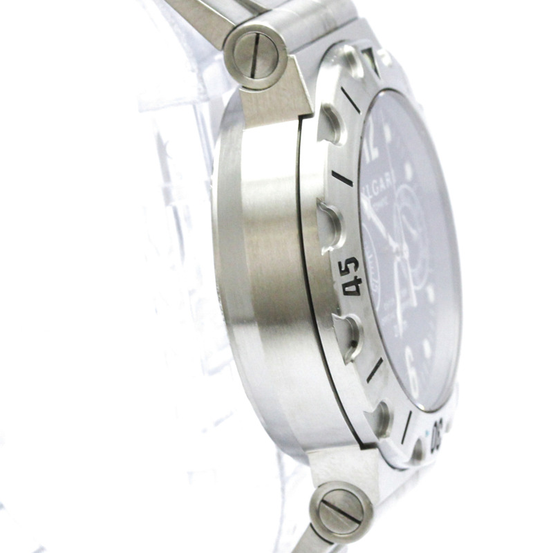 寶格麗 Diagono Scuba 潛水計時碼錶精鋼自動腕錶 SCB38S-7