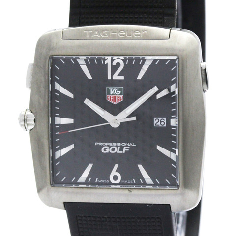 TAG HEUER 專業運動高爾夫精鋼石英男錶（拋光）