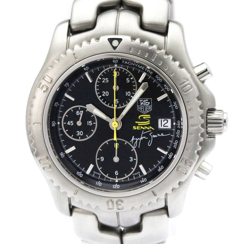 TAG HEUER 豪雅 Link Chronograph Ayrton Senna 限量版腕錶 CT2115 拋光-0