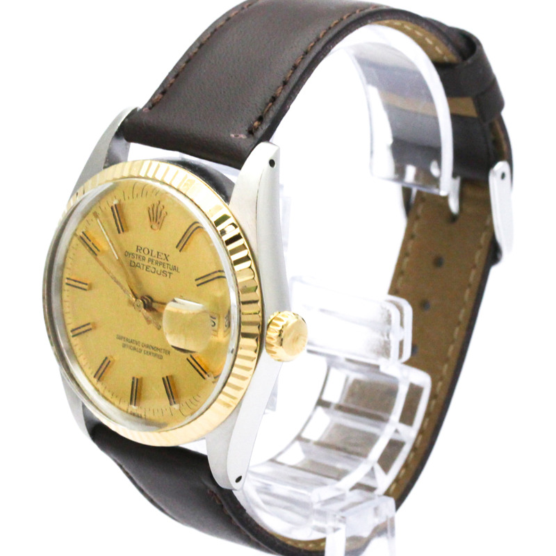 勞力士 Datejust 16013 18K 金鋼自動男士腕錶（拋光）-1