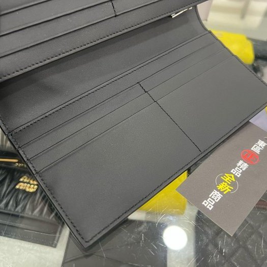 東區正精品㊣LOEWE PUZZLE C510978X07 全新黑色牛皮拼接全皮對開16卡銀釦拉鍊零錢袋長夾皮夾 RZ6402-2