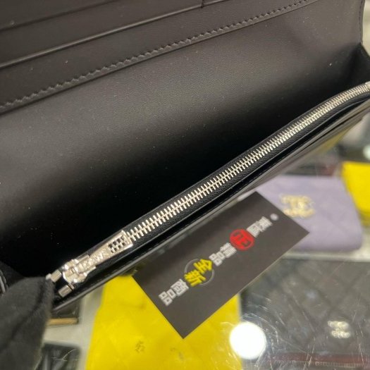 東區正精品㊣LOEWE PUZZLE C510978X07 全新黑色牛皮拼接全皮對開16卡銀釦拉鍊零錢袋長夾皮夾 RZ6402-4