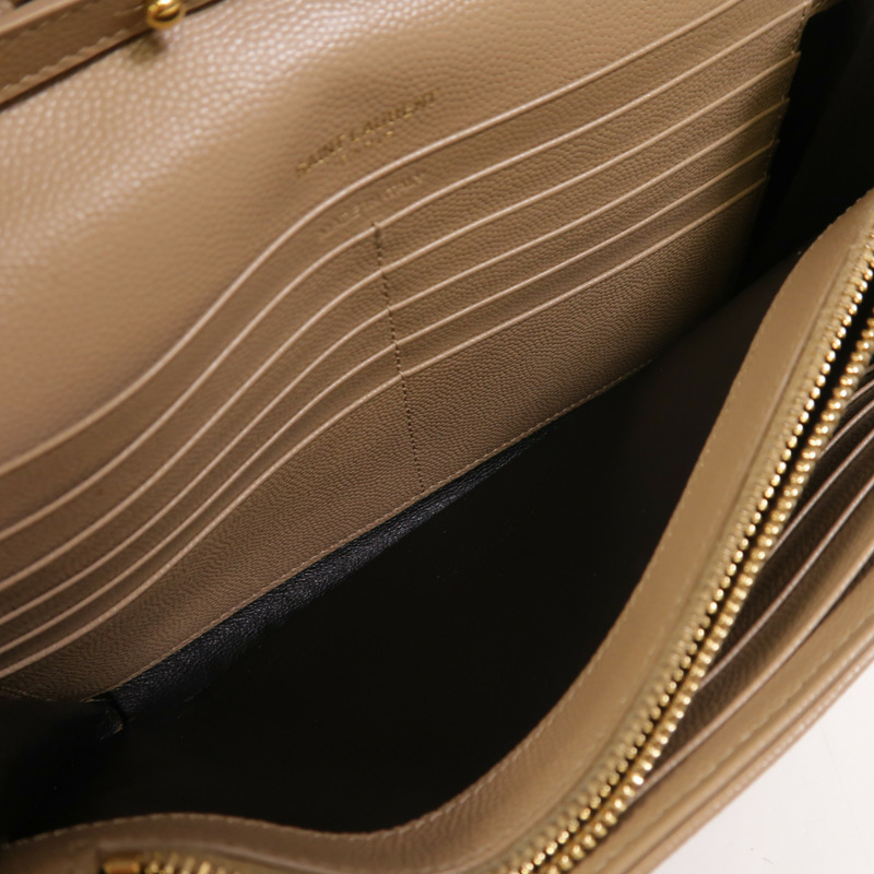 SAINT LAURENT 牛皮皮革Cassandre Envelope鏈帶肩背袋-4