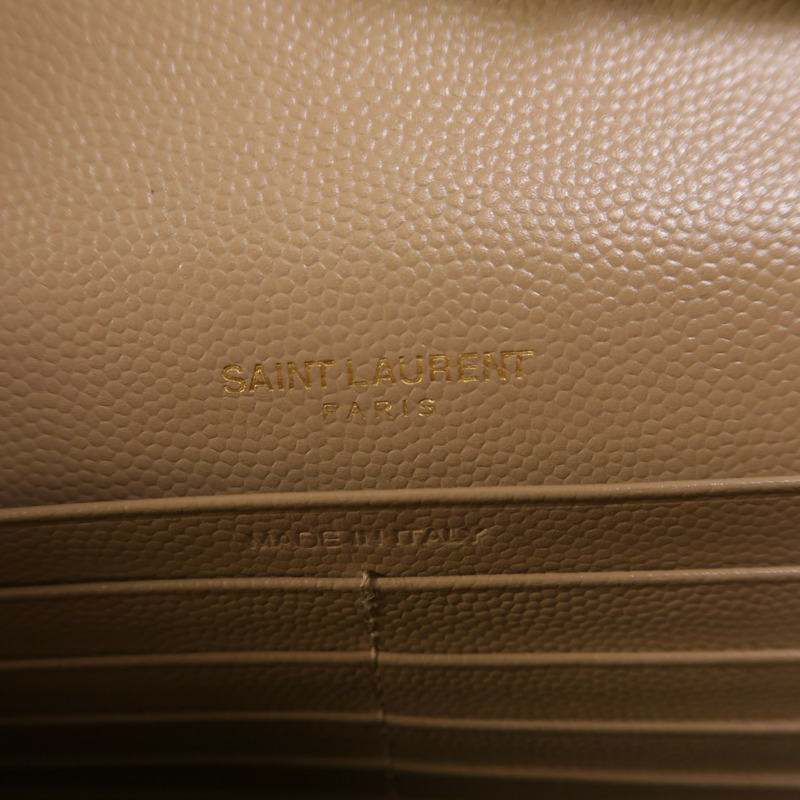 SAINT LAURENT 牛皮皮革Cassandre Envelope鏈帶肩背袋-6