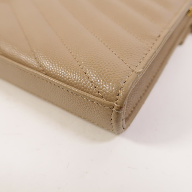 SAINT LAURENT 牛皮皮革Cassandre Envelope鏈帶肩背袋-12