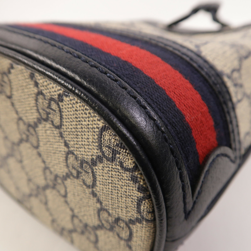 GUCCI 塗層帆布Ophidia GG Mini Bucket肩背袋-9
