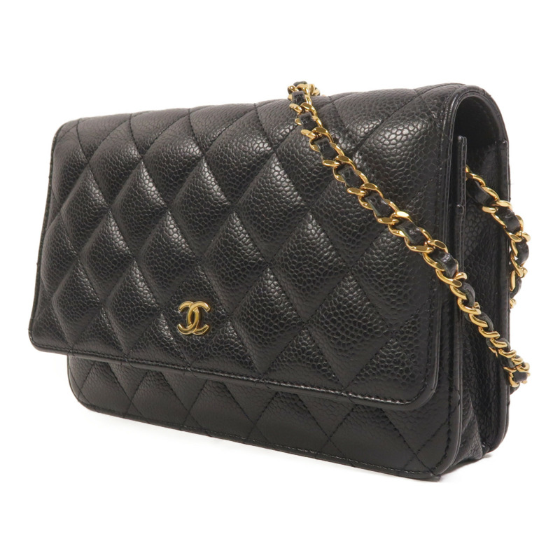 CHANEL 牛皮皮革WOC Wallet On Chain鏈帶肩背袋-2