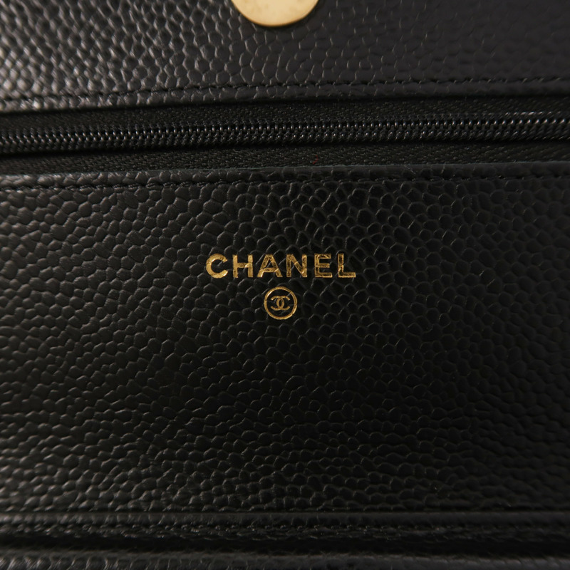CHANEL 牛皮皮革WOC Wallet On Chain鏈帶肩背袋-6