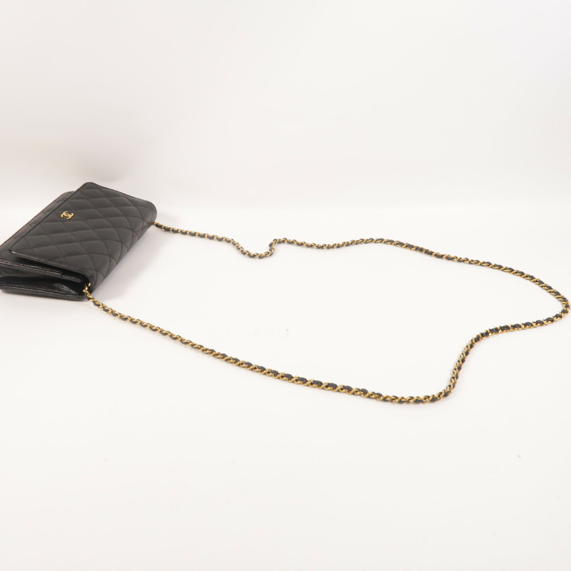 CHANEL 牛皮皮革WOC Wallet On Chain鏈帶肩背袋-8