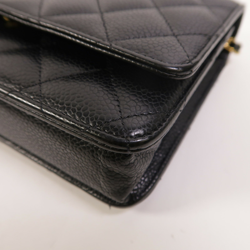 CHANEL 牛皮皮革WOC Wallet On Chain鏈帶肩背袋-11