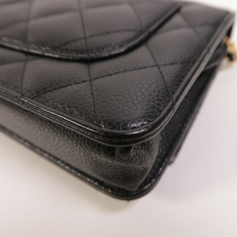 CHANEL 牛皮皮革WOC Wallet On Chain鏈帶肩背袋-13