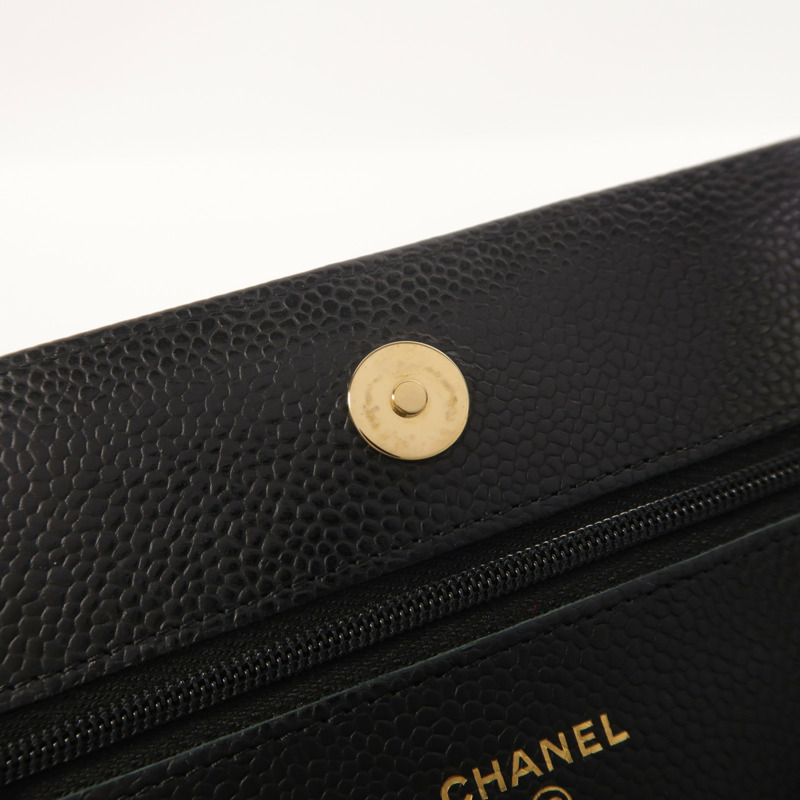 CHANEL 牛皮皮革WOC Wallet On Chain鏈帶肩背袋-16