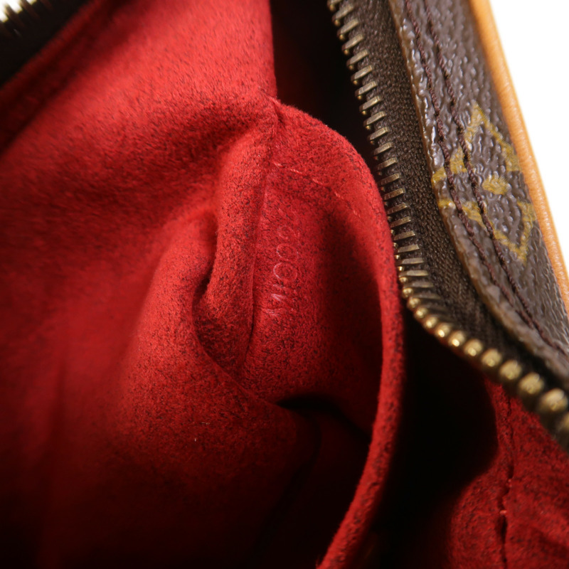 LOUIS VUITTON Monogram Pochette Croissant金扣肩背袋棕色-6