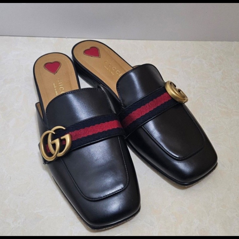 Gucci 經典gucci logo穆勒半拖鞋 36-37碼-5