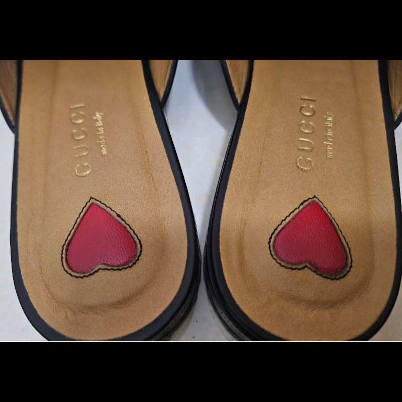 Gucci 經典gucci logo穆勒半拖鞋 36-37碼-9