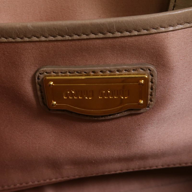 Miu Miu 牛皮皮革2 Way Shoulder手挽肩背兩用袋-5
