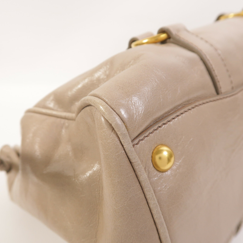 Miu Miu 牛皮皮革2 Way Shoulder手挽肩背兩用袋-14