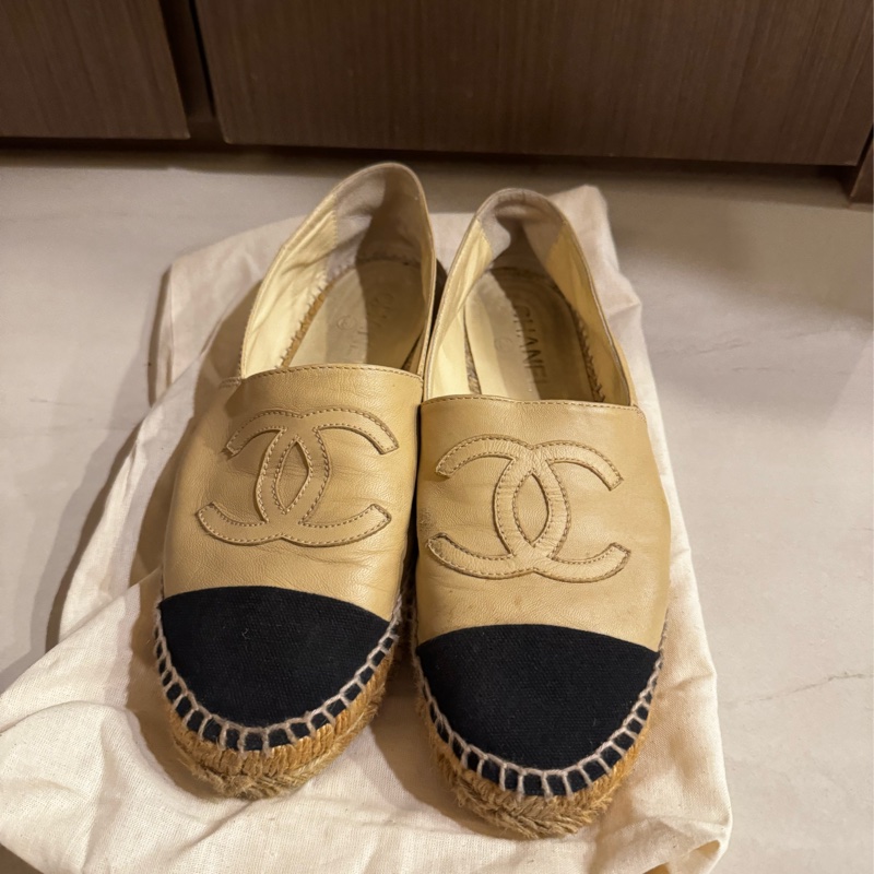 Chanel 膚色漁夫鞋-0