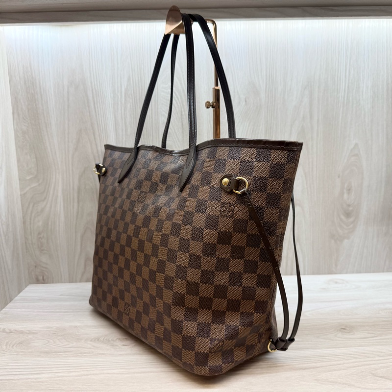 LV🤎棋盤格Neverfull MM托特包-4