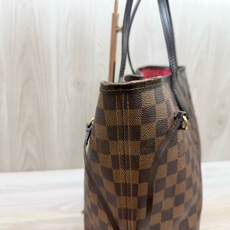 LV🤎棋盤格Neverfull MM托特包-7